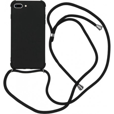 iMoshion Color Backcover met koord iPhone 8 Plus / 7 Plus hoesje - Zwart