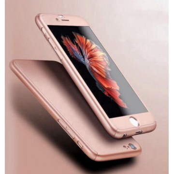 Full cover 360 graden hoesje - rosé goud - iPhone 7 / 8
