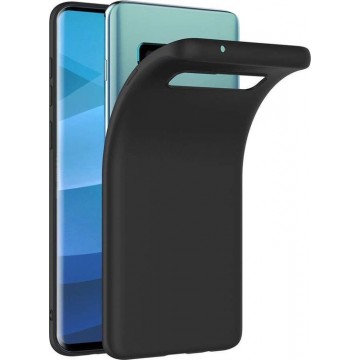 Samsung Galaxy S10E Hoesje - Siliconen Backcover - Zwart