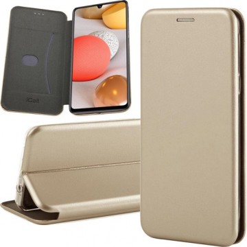 Samsung A42 Hoesje - Samsung Galaxy A42 Hoesje Book Case Slim Wallet - Goud