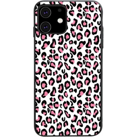 Smartphone hoesje | Telefoon hoesje | Anti shock | Panterprint | Roze | iPhone 11