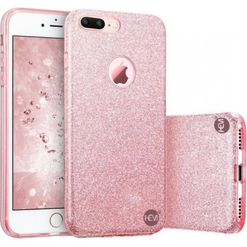 Apple iPhone 7 Plus/8 Plus - Roze Switch Glitter hoesje - Anti Shock 1000 in 1 hoesje