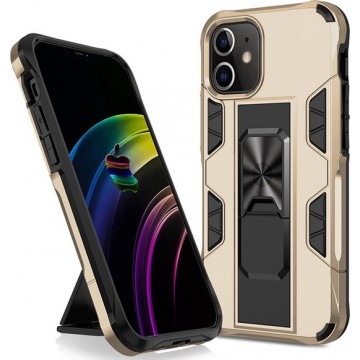 Mobigear Shockproof Magnetic Stand Case Hoesje Goud Apple iPhone 12 Pro Max