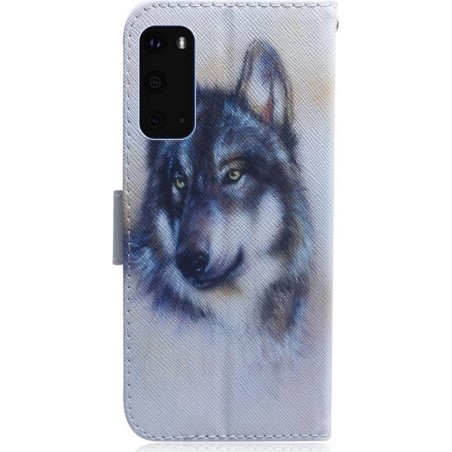 Mobigear Boek Hoesje Wolf Samsung Galaxy S20