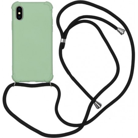 iMoshion Color Backcover met koord iPhone Xs / X hoesje - Groen