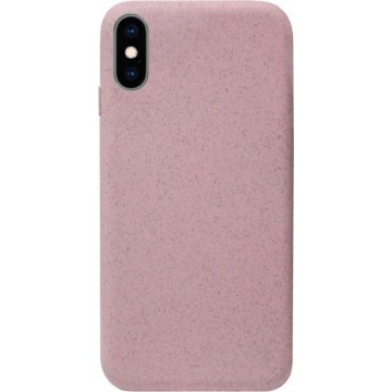 ADEL Tarwe Stro TPU Back Cover Softcase Hoesje voor iPhone XR - Duurzaam afbreekbaar Milieuvriendelijk Roze