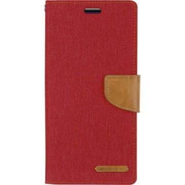 Samsung Galaxy S10e hoes - Mercury Canvas Diary Wallet Case - Rood
