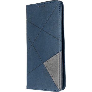 Samsung Galaxy S20 Hoesje - Geometric Book Case - Blauw