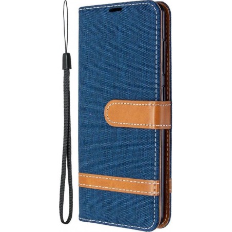Samsung Galaxy A41 Hoesje - Denim Book Case - Blauw