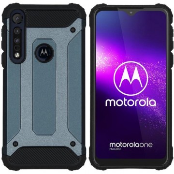 iMoshion Rugged Xtreme Backcover Motorola One Macro hoesje - Donkerblauw