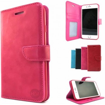 Huawei P20 Lite Roze Wallet / Book Case / Boekhoesje/ Telefoonhoesje / Hoesje met vakje voor pasjes, geld en fotovakje