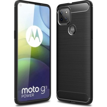 Rugged TPU hoesje voor Motorola Moto G9 Power - zwart