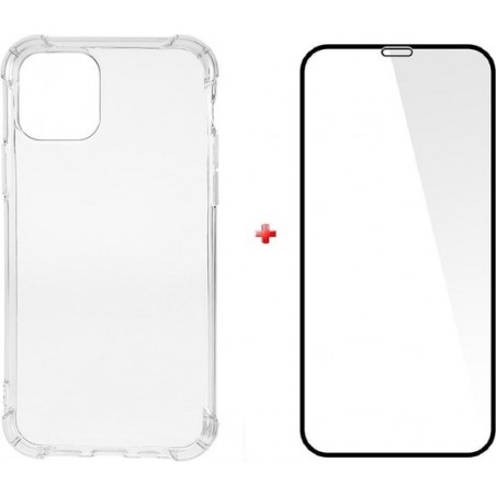 Shockproof silicone tpu gel hoesje iPhone 11 met full cover glas screenprotector