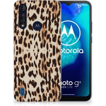 TPU Silicone Hoesje Motorola Moto G8 Power Lite Telefoonhoesje Leopard
