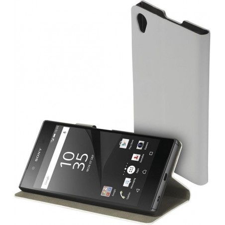 Wit slim booktype flipcover Sony Xperia Z5 Premium hoesje