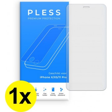 1x Screenprotector iPhone X, iPhone XS en iPhone 11 Pro - Beschermglas Tempered Glass Cover - Pless®