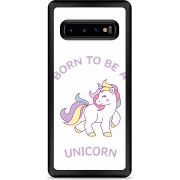 Galaxy S10 Hardcase hoesje Born to be a Unicorn