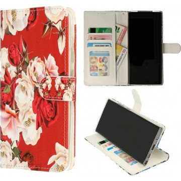Samsung Galaxy S20 FE Hoesje met Printje - Portemonnee Book Case - Kaarthouder & Magneetlipje - Roses