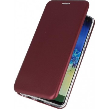 Bestcases Hoesje Slim Folio Telefoonhoesje Samsung Galaxy M21 - Bordeaux Rood