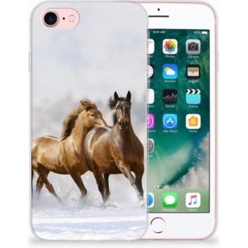 Back cover Hoesje iPhone SE (2020) en iPhone 8 | 7 Paarden