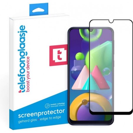 Samsung Galaxy M21 screenprotector gehard glas Edge to Edge