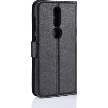 Mobigear Litchi Texture Wallet Stand Zwart Nokia 4.2