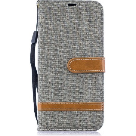 Samsung Galaxy A50 / A30s Hoesje - Denim Book Case - Grijs