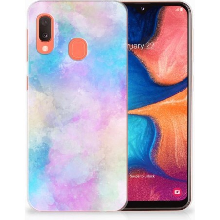 Siliconen Back Case Samsung Galaxy A20e TPU Hoesje Watercolor Light