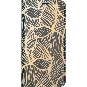 Design Softcase Booktype Samsung Galaxy A10 hoesje - Golden Leaves