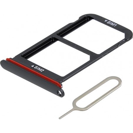 MMOBIEL Sim Tray Kaart Houder Nano Slot voor Huawei P20 Pro 2018 (ZWART)