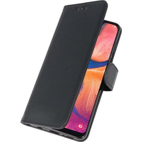 Samsung A20 E - Zwart - Bookcase Samsung A20 E - Flipcase - Telefoonhoesje Samsung SM-A202F - walletcase - pasjes