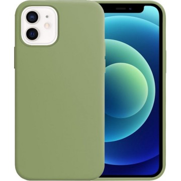 iPhone 12 Hoesje Siliconen Case Hoes - iPhone 12 Case Siliconen Hoesje Cover - iPhone 12 Hoes Hoesje - Groen