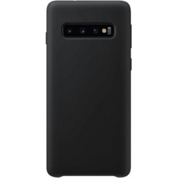 Siliconen cover / hoesje voor Samsung Galaxy S10 | ZWART