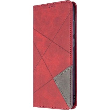 Samsung Galaxy M11 / A11 Hoesje - Geometric Book Case - Rood