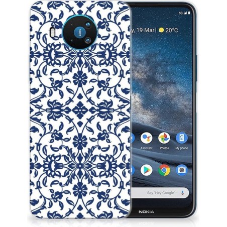 GSM Hoesje Nokia 8.3 Trendy Telefoonhoesjes Flower Blue