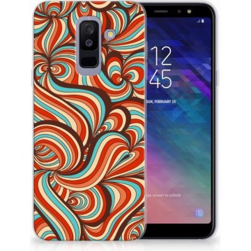 Samsung Galaxy A6 Plus (2018) TPU Siliconen Hoesje Design Retro