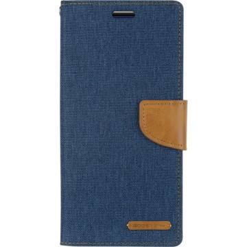 Samsung Galaxy S10e hoes - Mercury Canvas Diary Wallet Case - Blauw