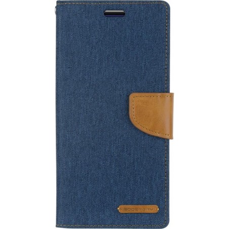 Samsung Galaxy S10e hoes - Mercury Canvas Diary Wallet Case - Blauw