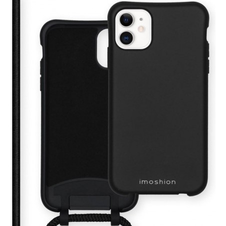 iMoshion Color Backcover met afneembaar koord iPhone 11 hoesje - Zwart