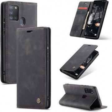 CASEME Wallet Hoesje voor Samsung Galaxy A21s - Zwart