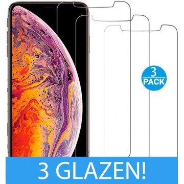 Apple iPhone X/iPhone Xs/iPhone 11 Pro - Transparant Glas Screenprotector - 3 pack
