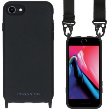 iMoshion Color Backcover met koord hoesje - Nylon Strap iPhone SE (2020) / 8 / 7 hoesje - Zwart