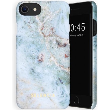 Selencia Maya Fashion Backcover iPhone SE (2020) / 8 / 7 / 6(s) hoesje - Marble Blue