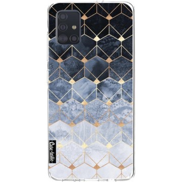 Samsung Galaxy A51 (2020) hoesje Blue Hexagon Diamonds Casetastic softcover case