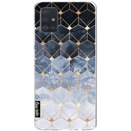 Samsung Galaxy A51 (2020) hoesje Blue Hexagon Diamonds Casetastic softcover case