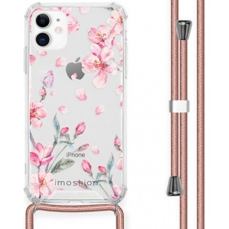 iMoshion Design hoesje met koord voor de iPhone 11 - Bloem - Roze