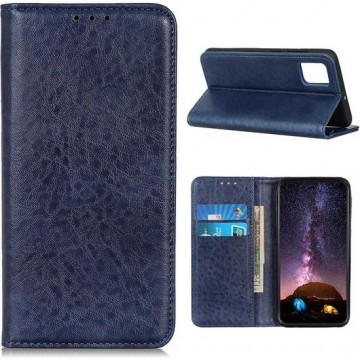 Samsung Galaxy S20 FE Crazy Horse Leather Wallet Case Blauw