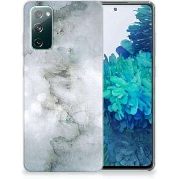 Silicone Back Cover Samsung Galaxy S20 FE Telefoon Hoesje Painting Grey