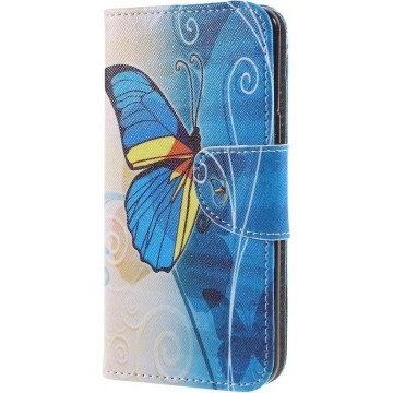 Samsung Galaxy S9 Book Case Hoesje - Blauwe Vlinder