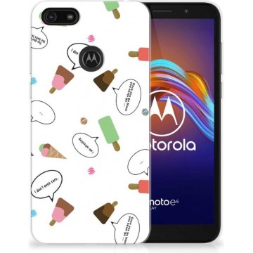Telefoon Hoesje Motorola Moto E6 Play Silicone Back Case IJsjes